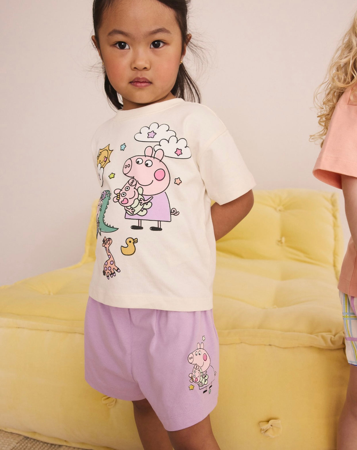 Multi Purple/ Ecru Peppa Pig Short Pyjamas 2 Pack