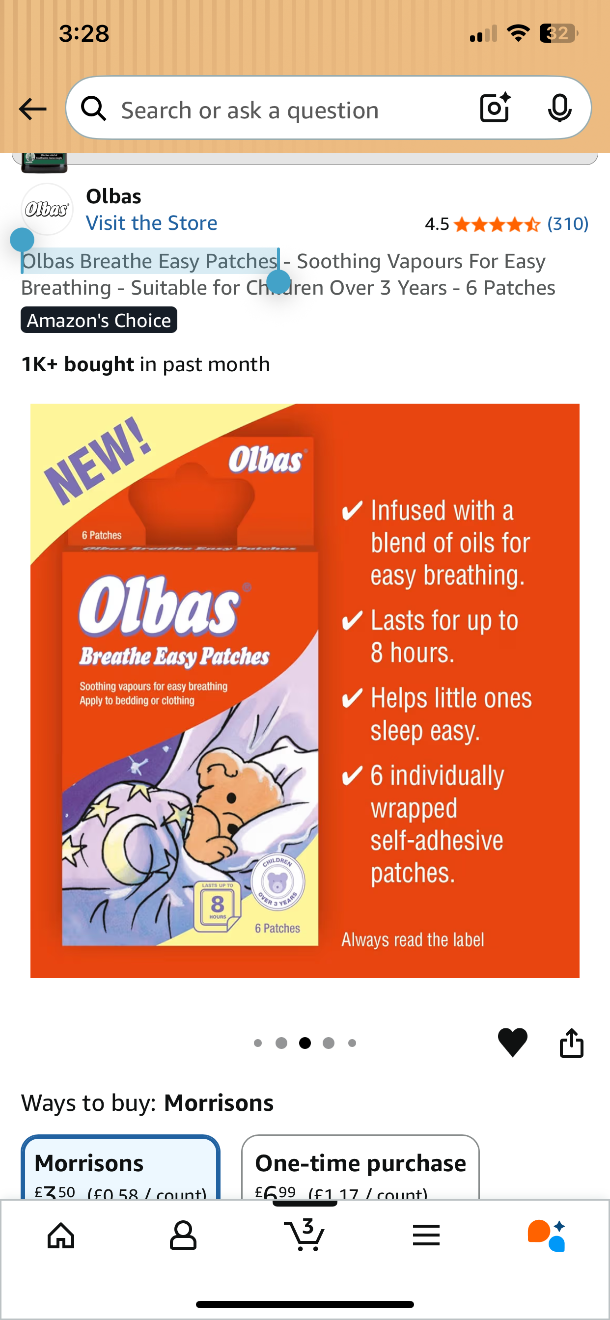Olbas Breathe Easy Patches