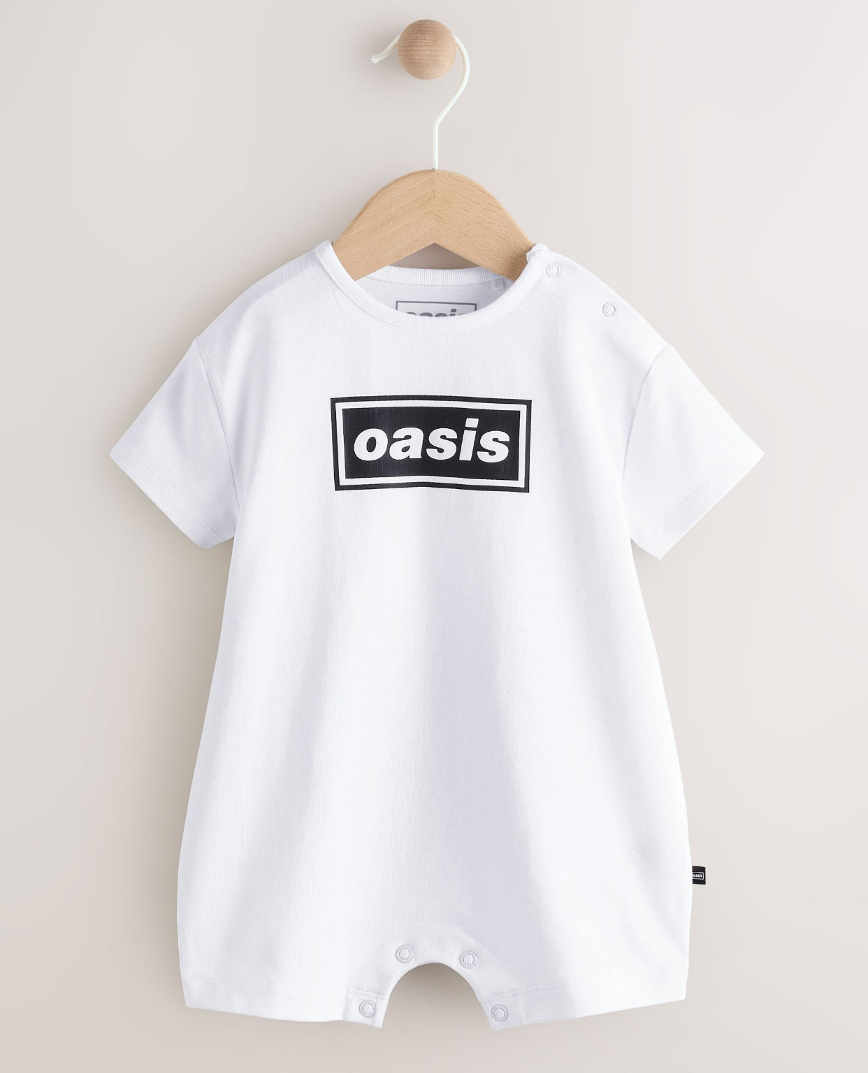 White/Black Band Baby Romper