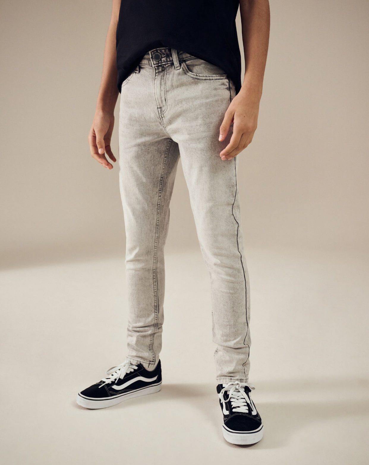 Light Grey Skinny Fit Stretch Jeans