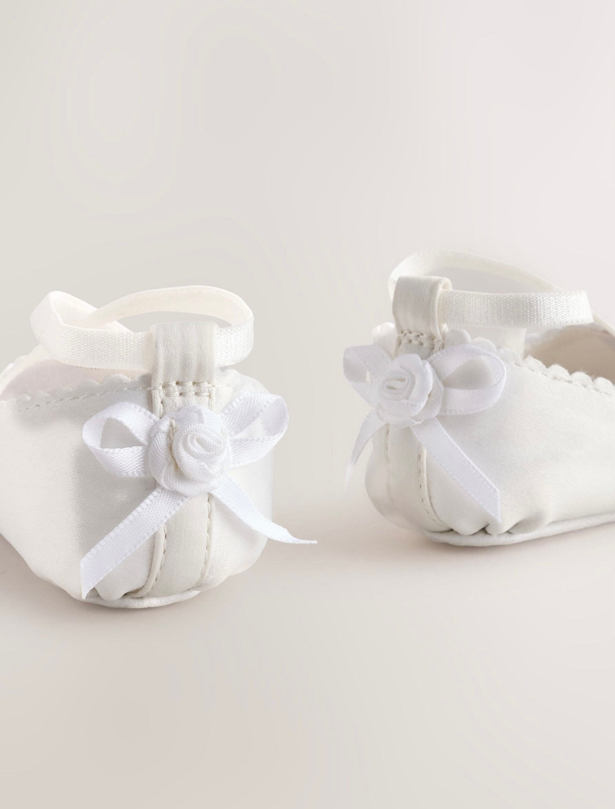 White Baby Bow Occassion Shoes