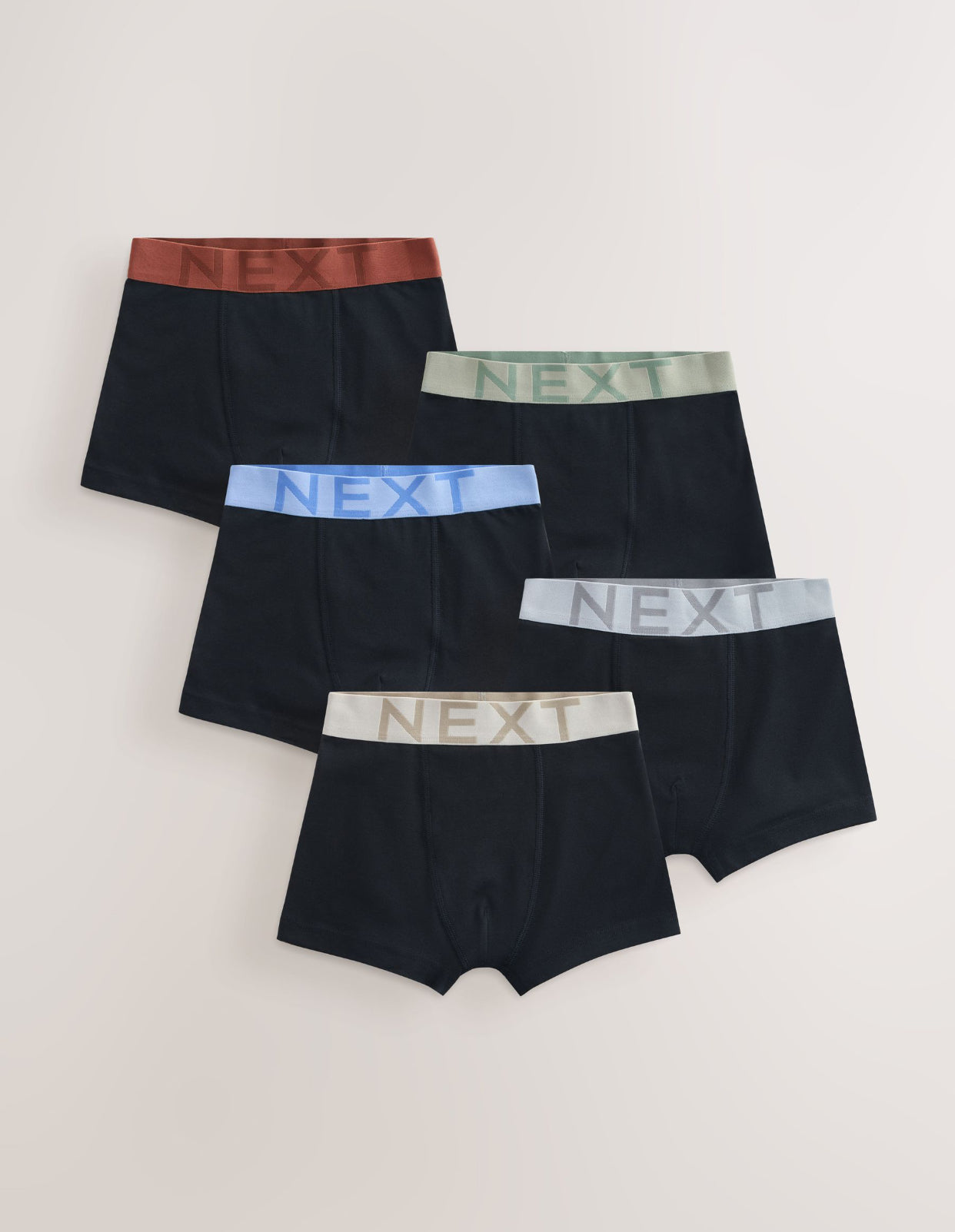 Black/Metallic Trunks 5 Pack