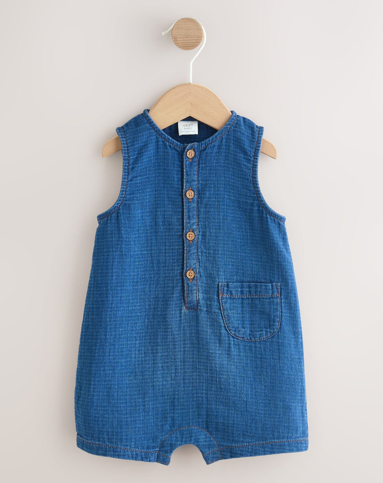 Navy Blue Jersey Baby Rompers