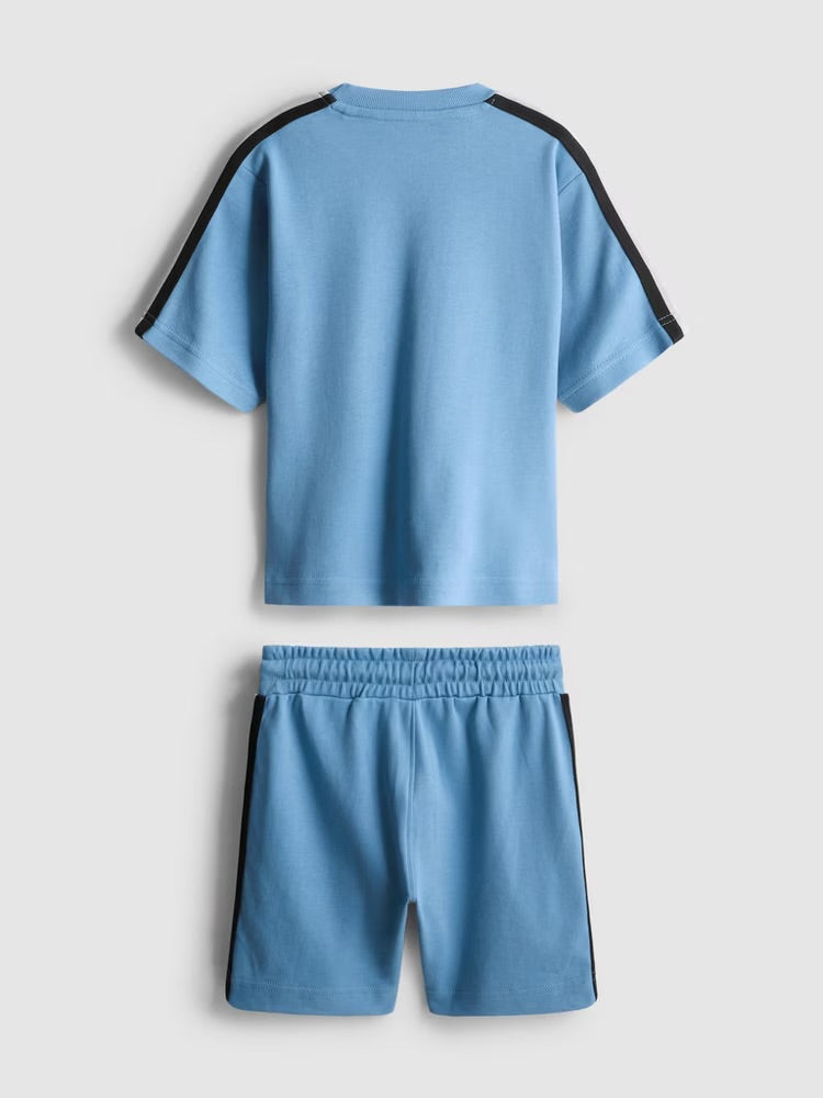 A boxy tee and drawstring-detail shorts co-ord set
