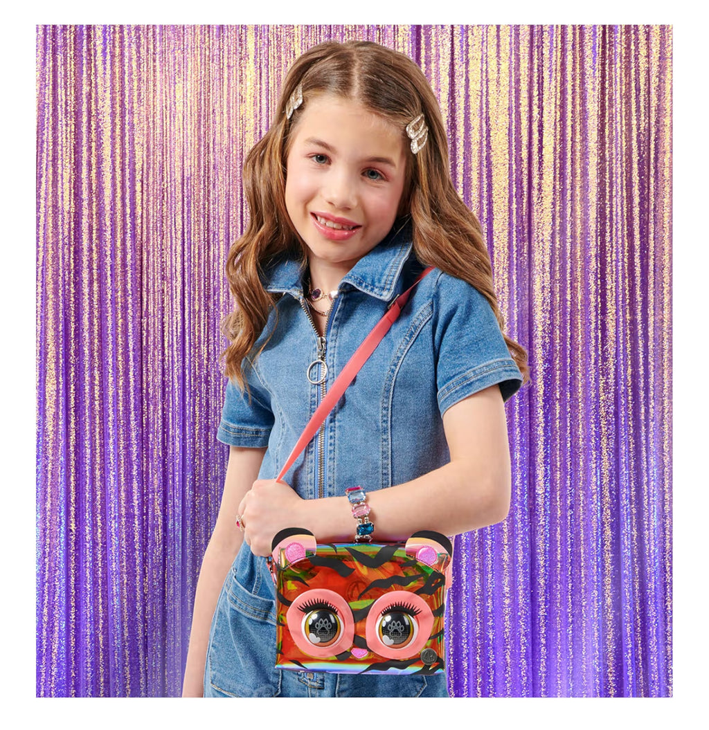 Purse Pets, Purrisma Interactive Tiger Pet Toy & Crossbody Bag, over 30 Sounds & Reactions