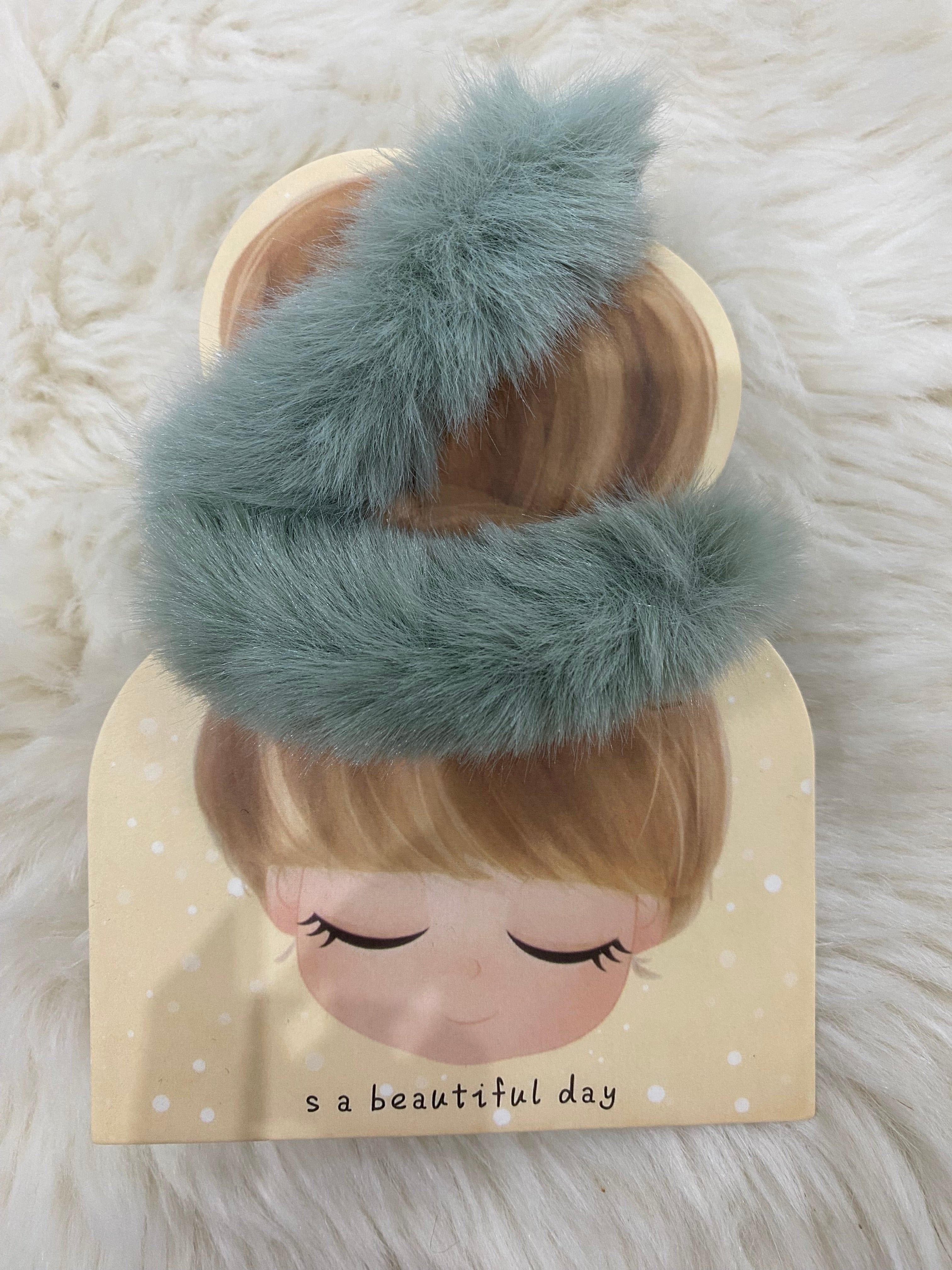 2pcs fluffy hair scrunchies
