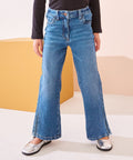 Mid Blue Denim Flare Jeans
