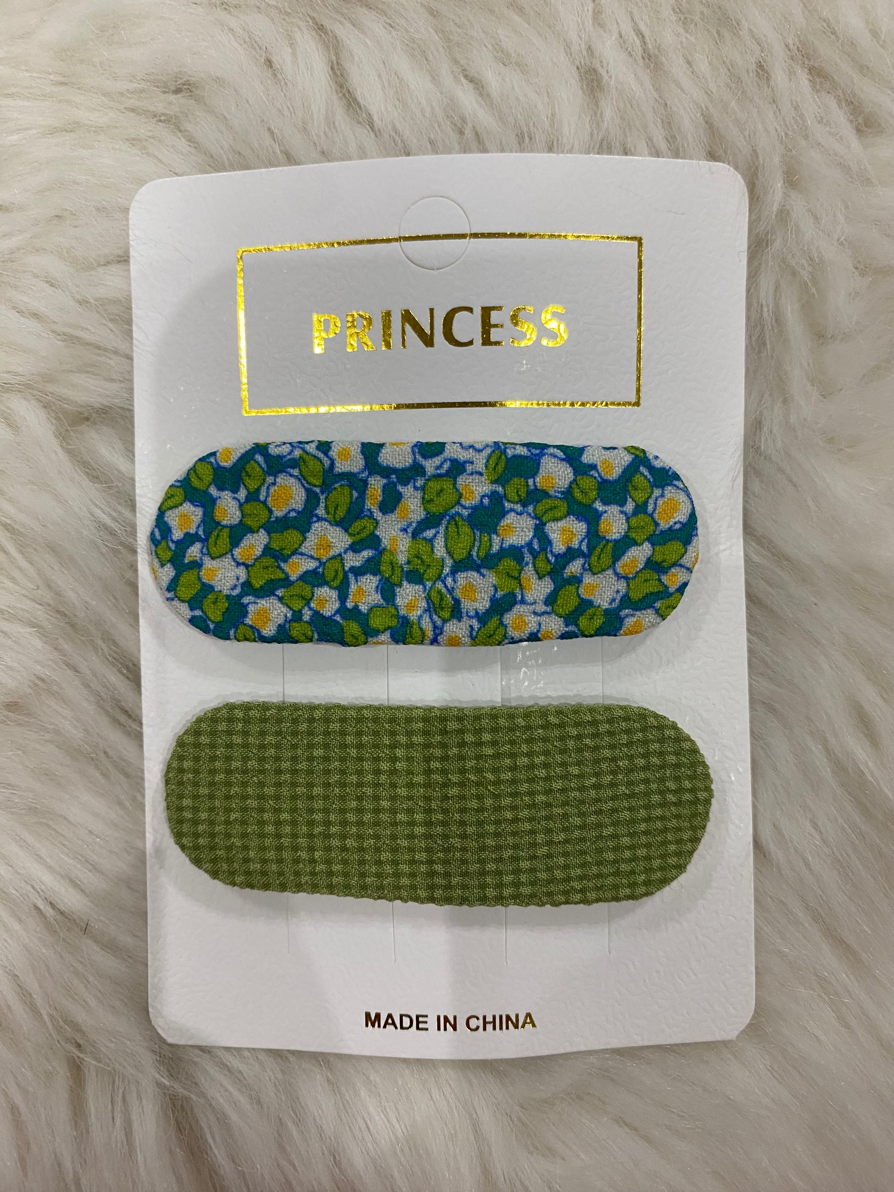 2pcs floral hair clips