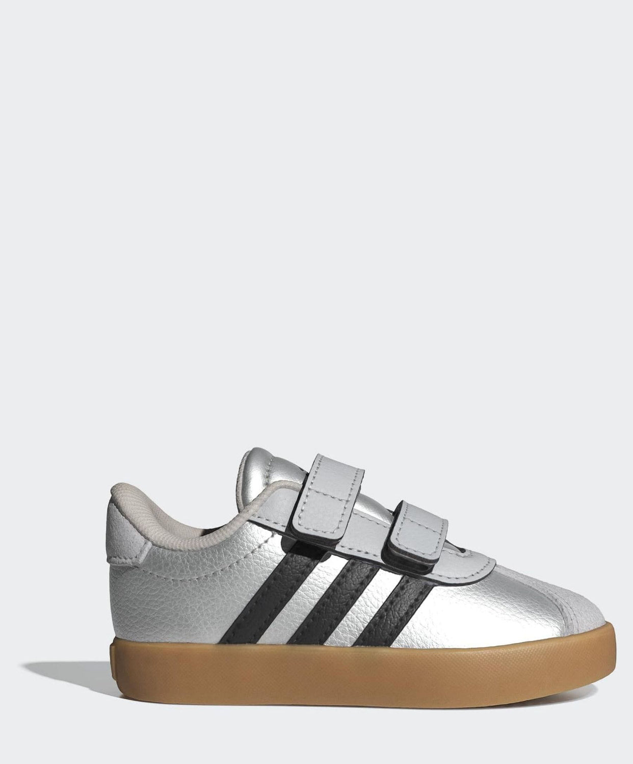 adidas Grey VL Court 3.0 Hook and Loop Infant Trainers