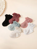 6pairs Non-Slip Multicolor Baby Girl Socks