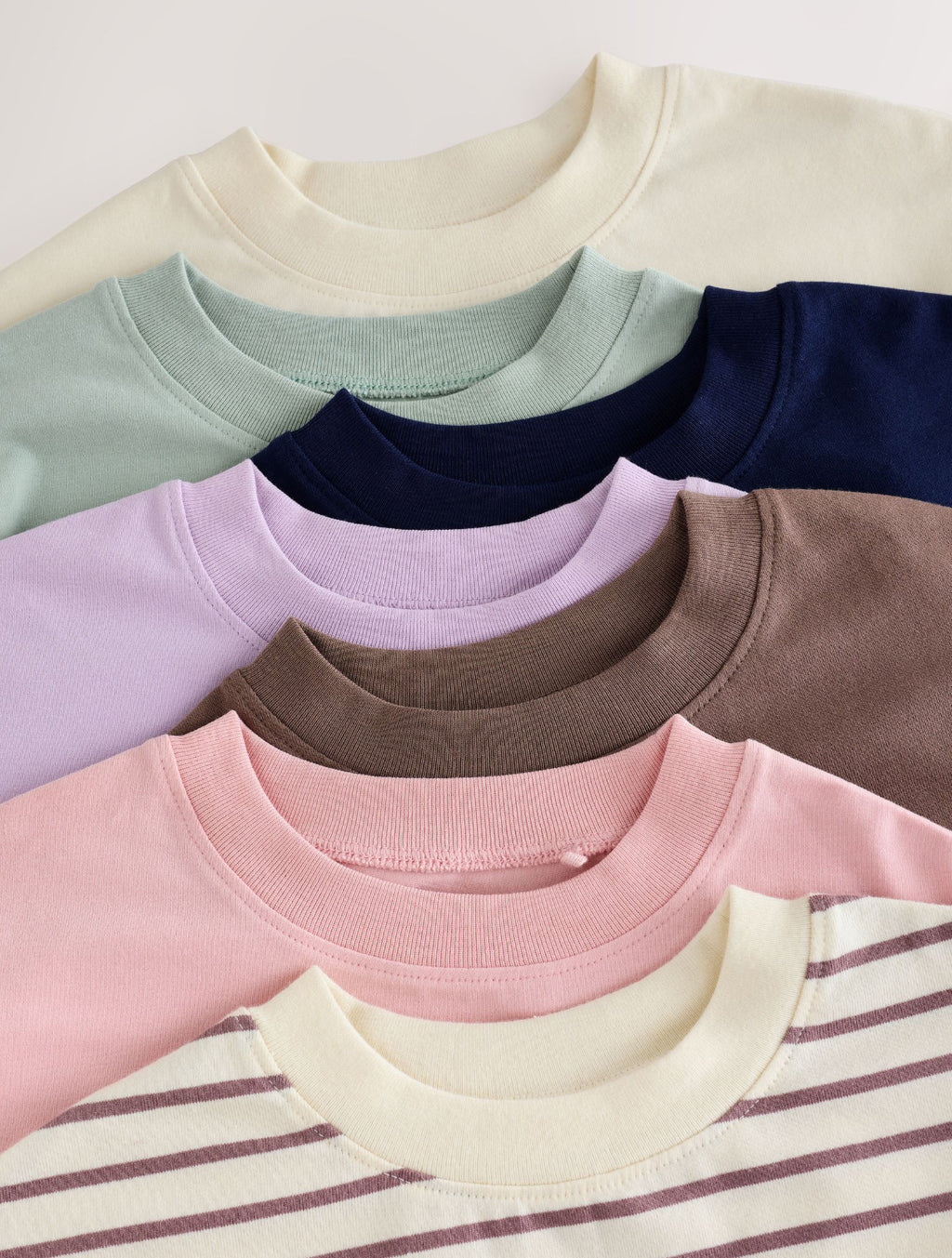 Neutral Pink Long Sleeve T-Shirts 7 Pack
