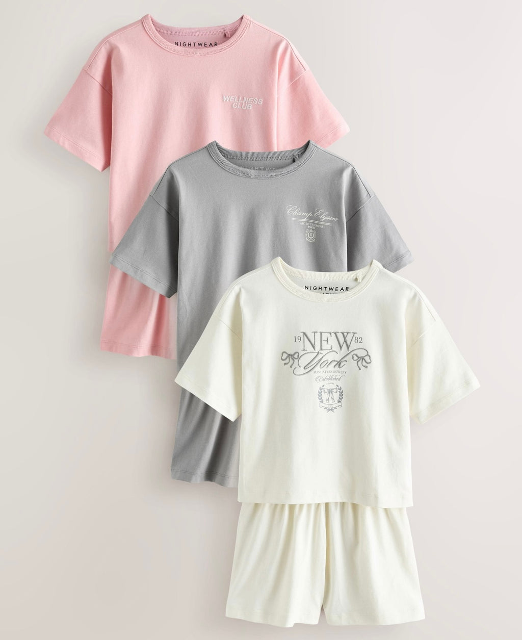 Pink Short Pyjamas 3 Pack (3-16yrs)