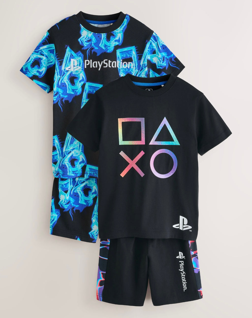 Blue/Black Playstation Short Pyjamas 2 Pack