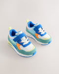 Blue/Green Standard Fit (F) Elastic
Lace Trainers