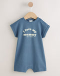 Blue I Love My Mummy Jersey Baby Romper