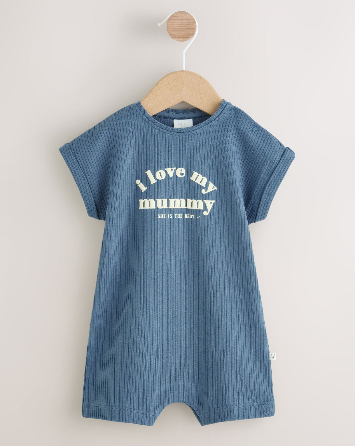 Blue I Love My Mummy Jersey Baby Romper