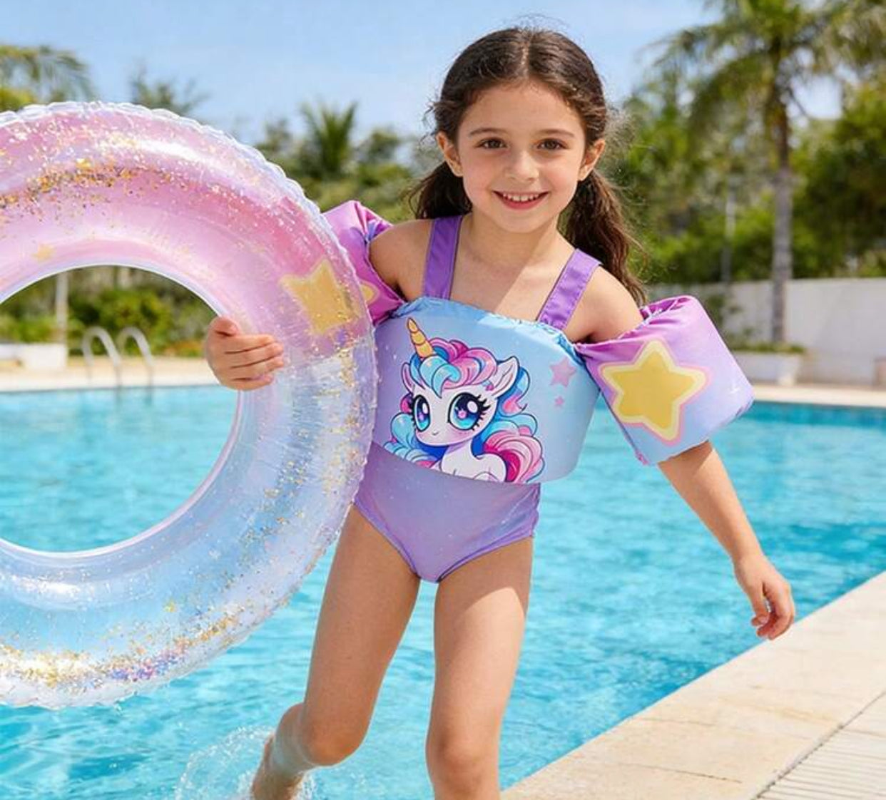 1pc Kids Swimming Vest Harness Suitable For 3-6 Years Old