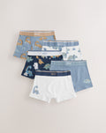 Blue/Brown Dino Trunks 5 Pack