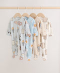 Minerals 4 Pack Two Way Zip Baby Sleepsuits