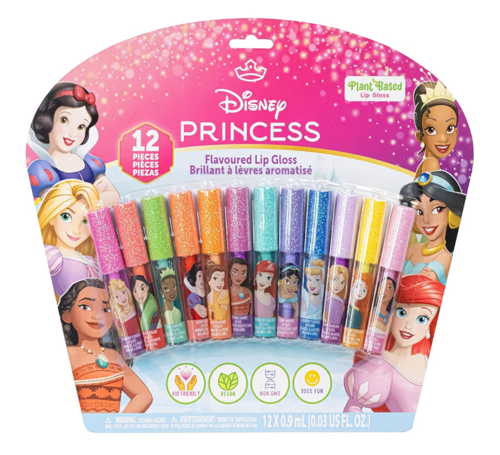 Disney Princess 12 Piece Plant Based Lip Gloss