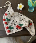 1pc Cherry Knitted Triangle Scarf Headband