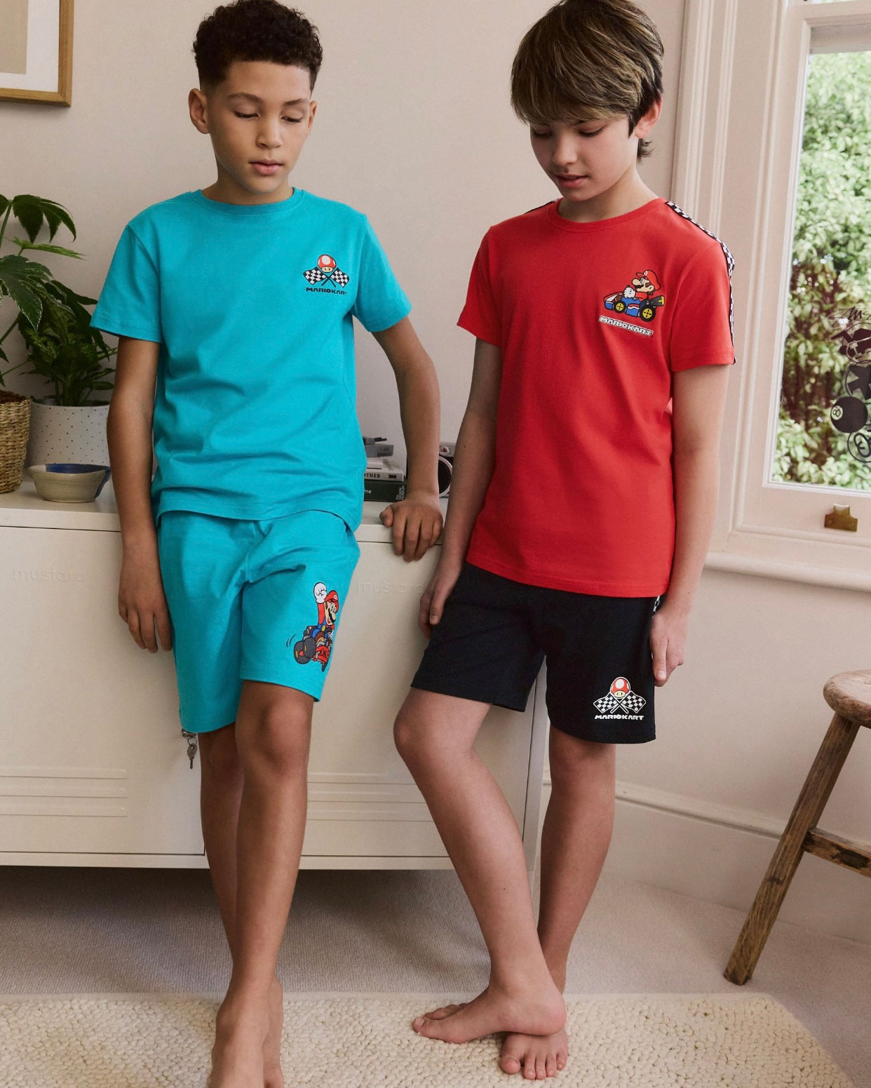 Blue/Red Mario Kart Short 100% CottonPyjamas 2 Pack