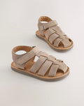 Neutral Leather Fisherman Sandals