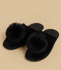 Pom Pom Accent Bedroom Mules