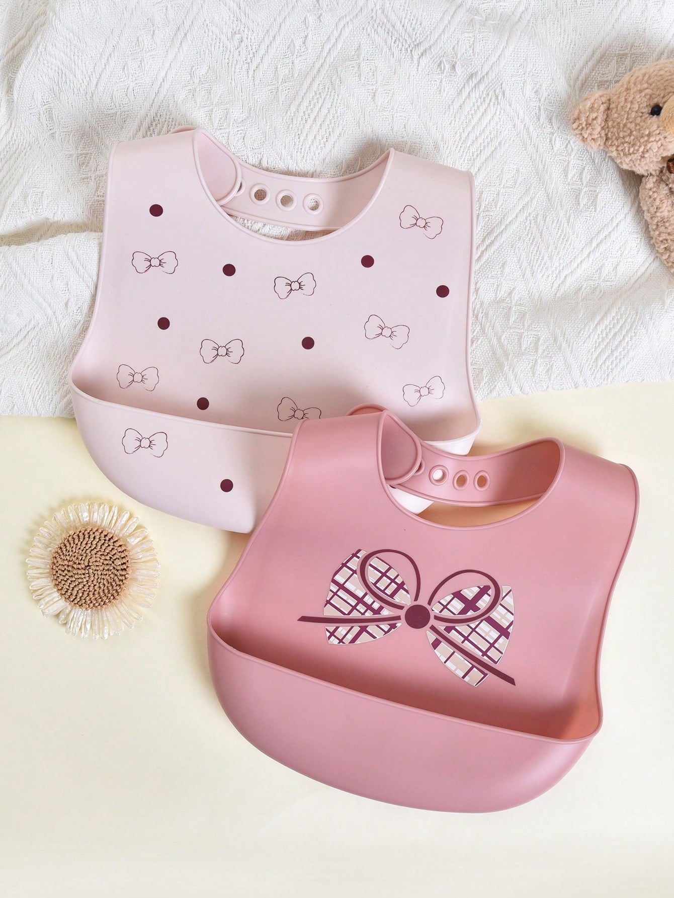 2pcs Silicone Baby/Infant Bib (immediate)
