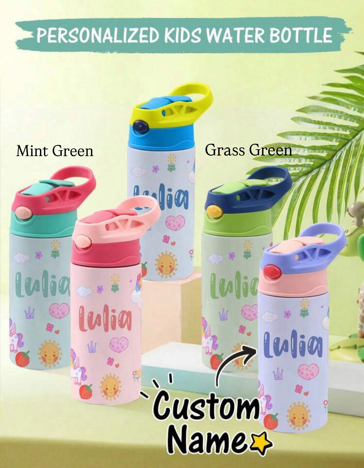 Customized 12oz Children's Stainless Steel Water Bottle