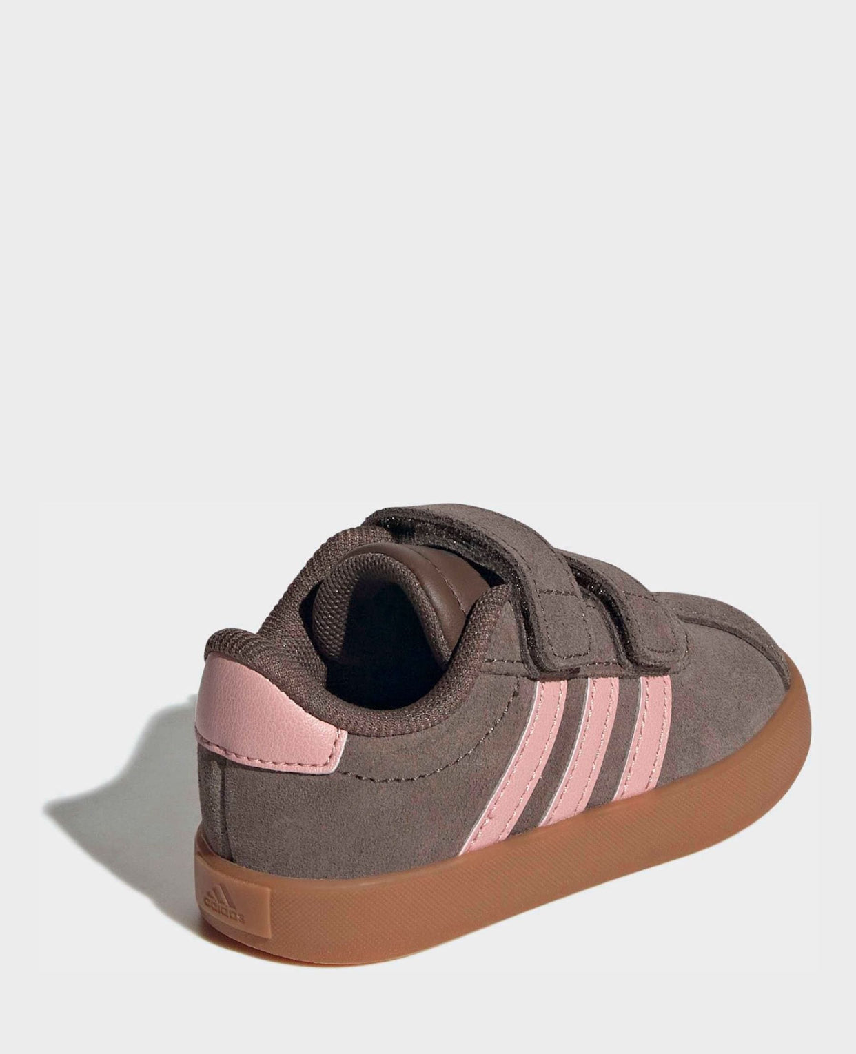 adidas Brown/Pink VL Court 3.0 Hook and Loop Infant Trainers