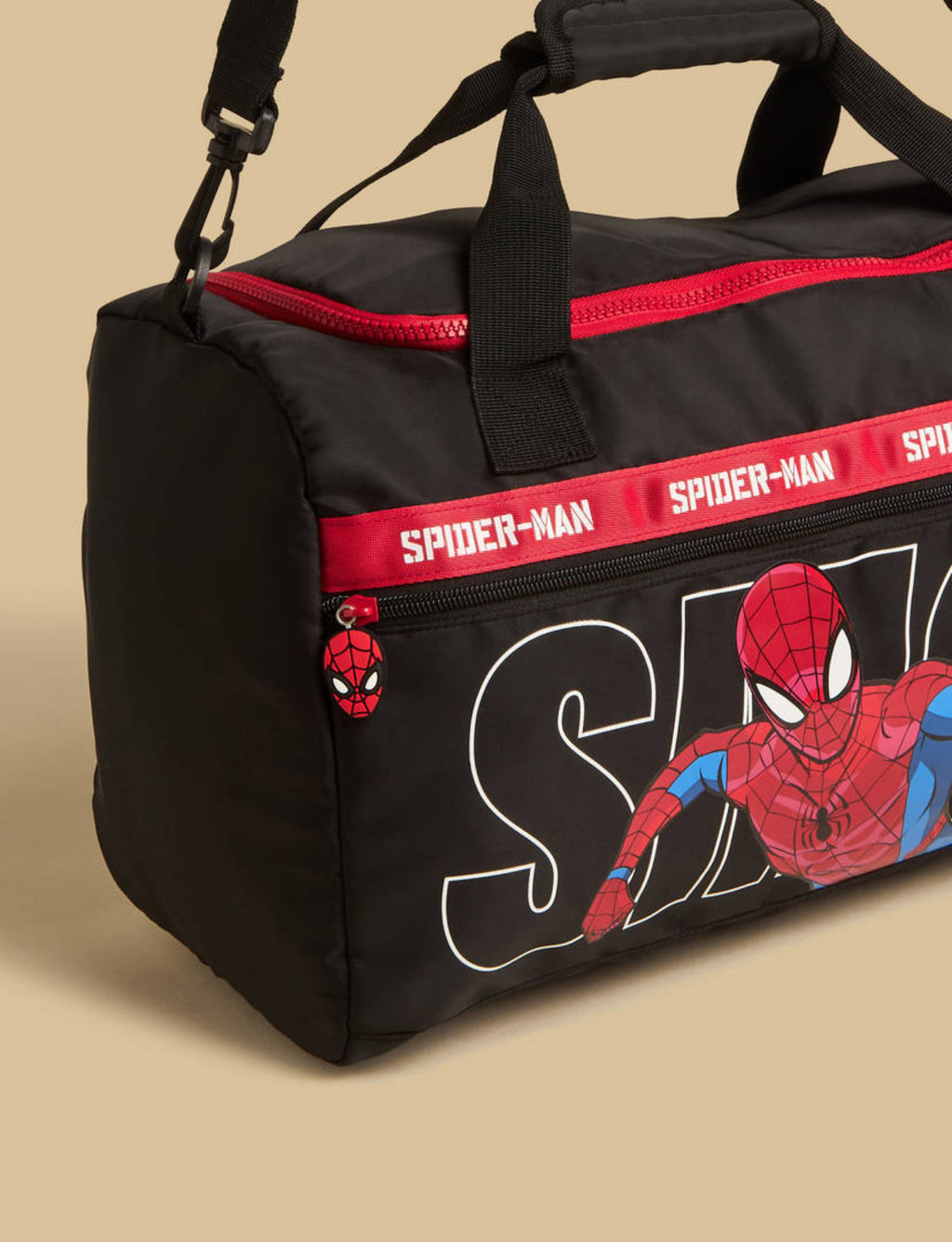 SpiderMan Print Duffle Bag with Detachable Strap