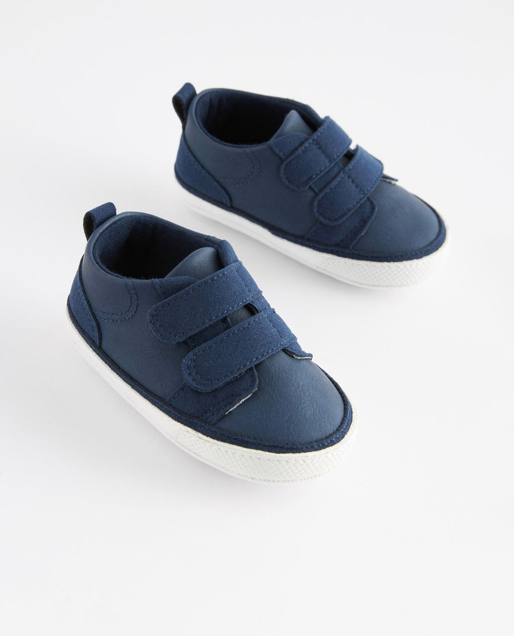 Navy Blue Touch Fastening Baby Trainers