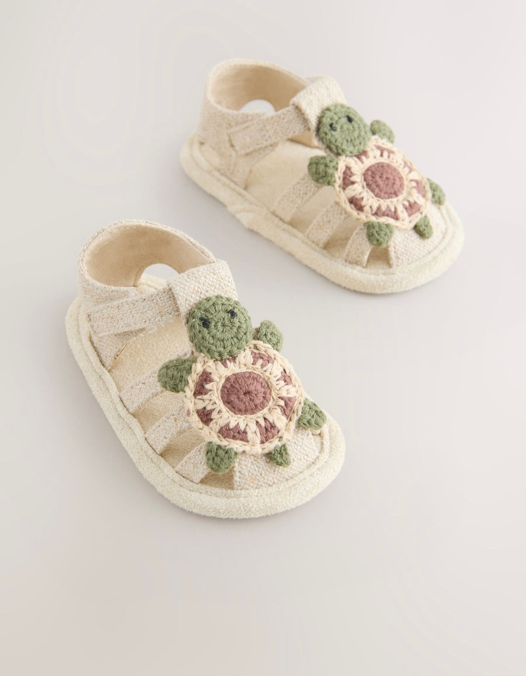 Neutral Turtle Baby Fisherman Sandals