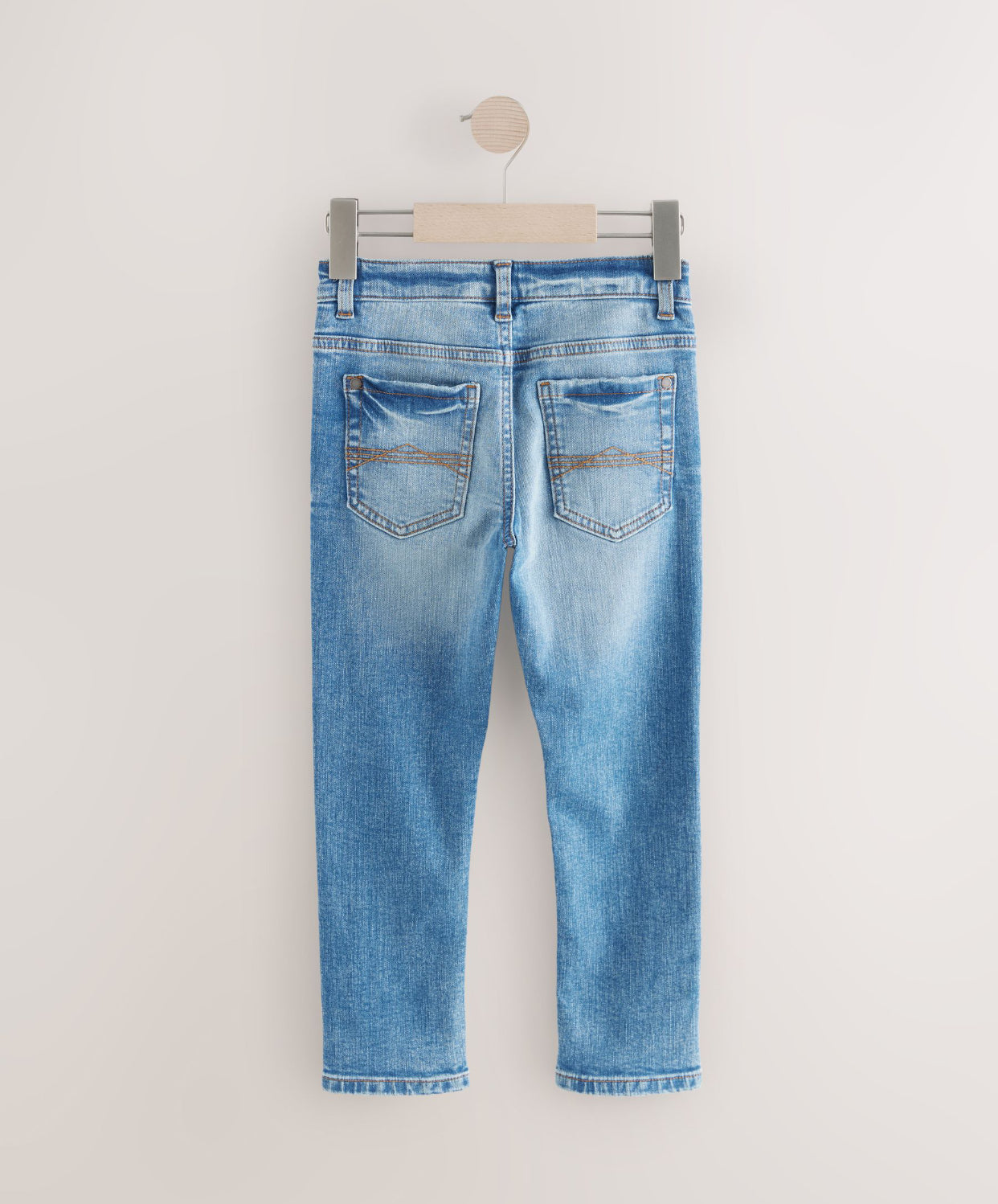 Mid Blue Skinny Fit Stretch Jeans