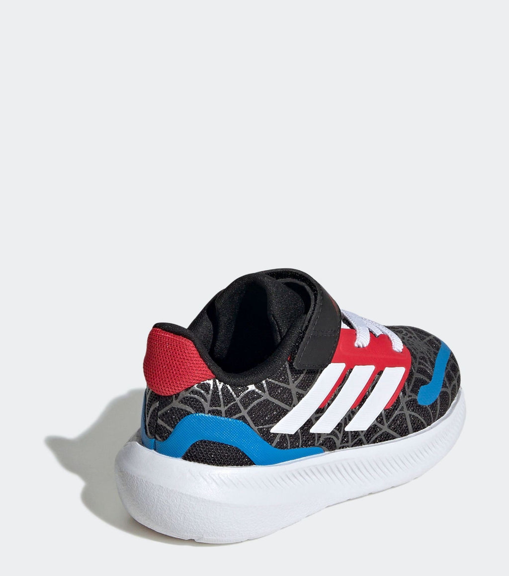 adidas Black Marvel Spider-Man Runfalcon Hook and Loop Kids Trainers