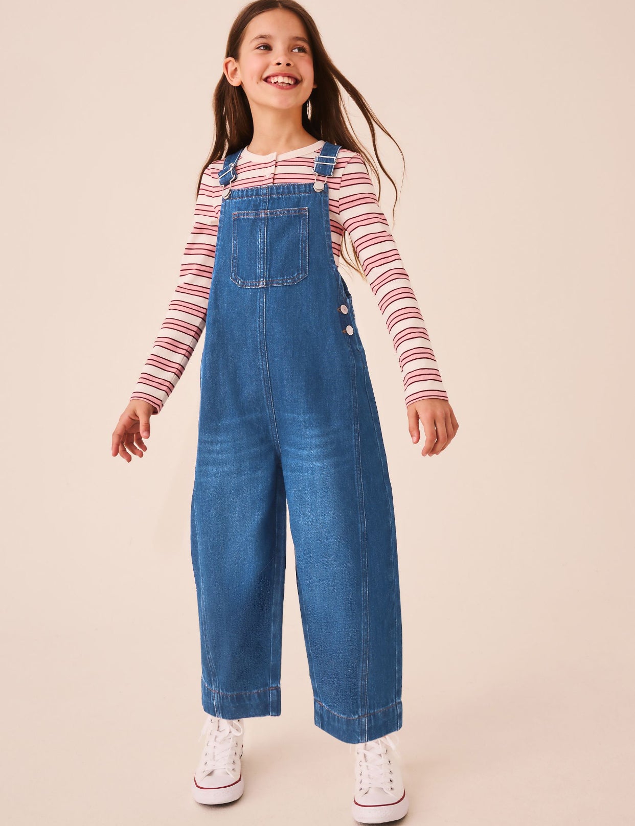 Blue Rinse Wash Denim Dungarees