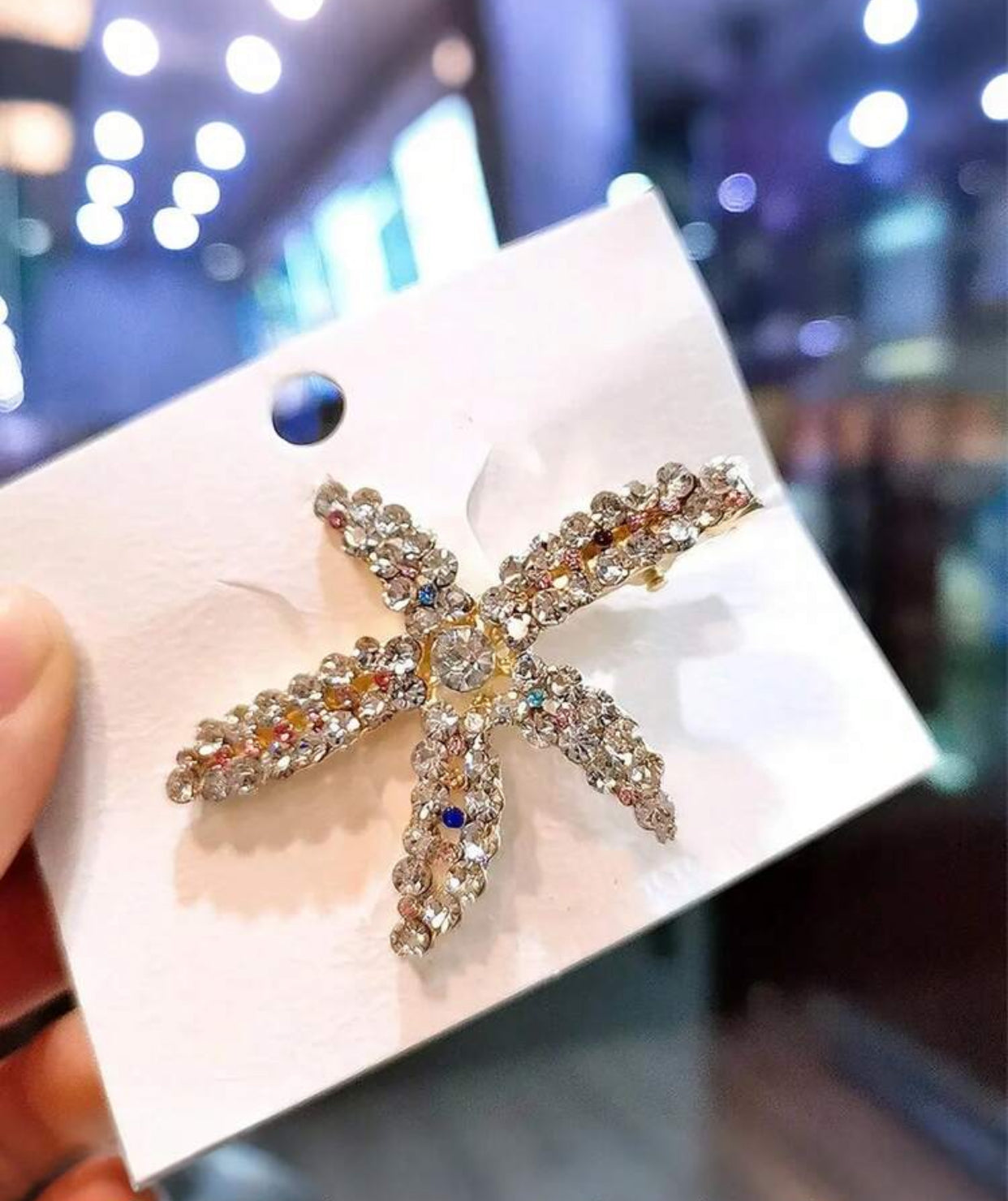 1pc pearl starfish clip