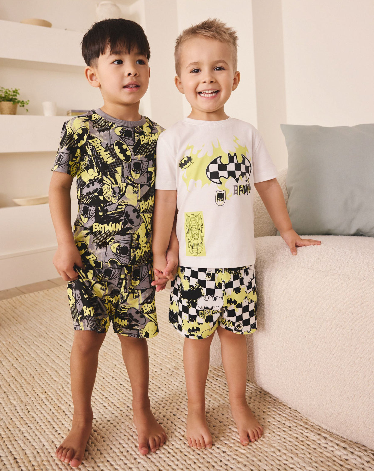 Black/White Batman Short Pyjamas 2 Pack