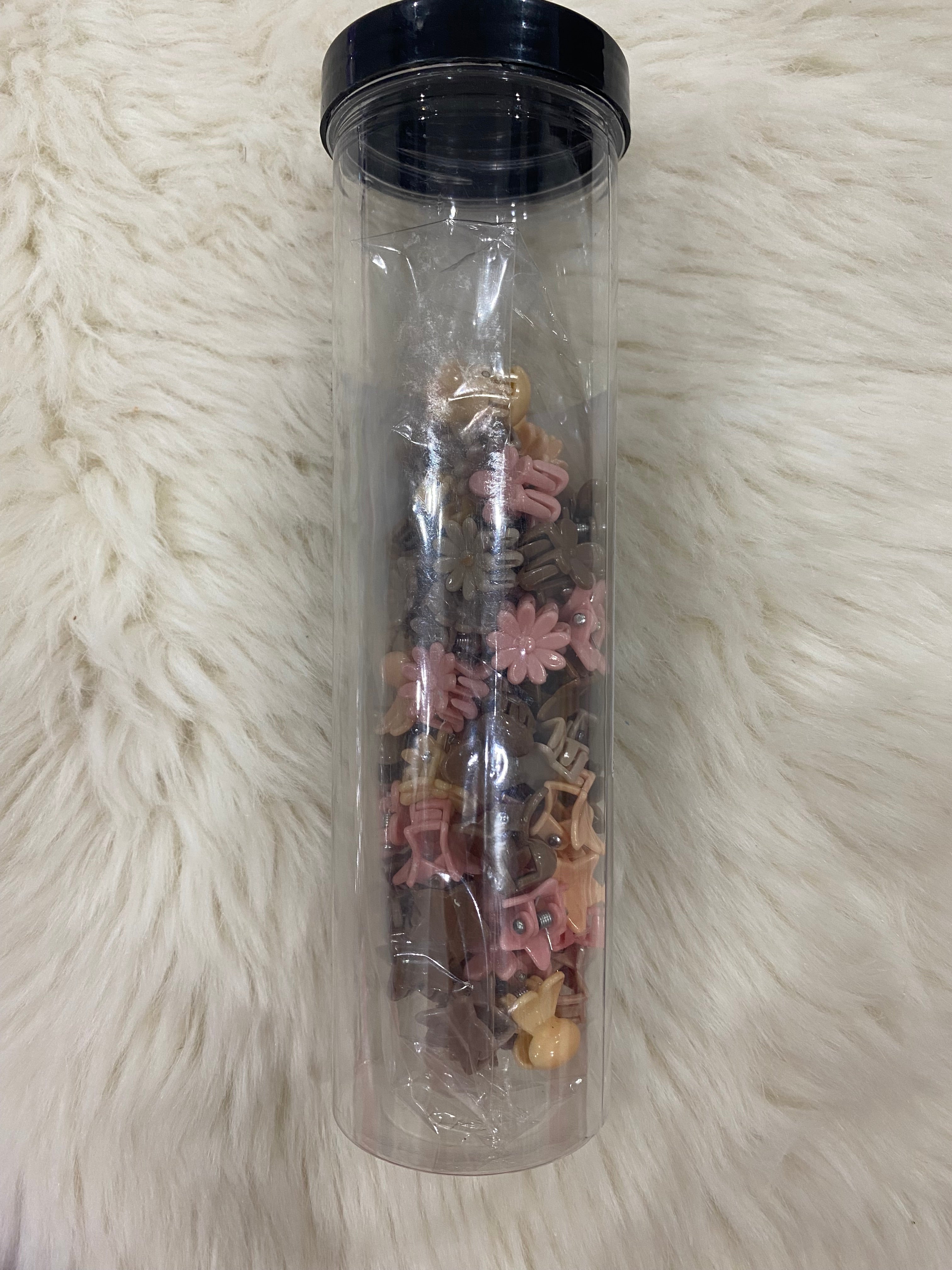 1 jar mixed colors hair claws set