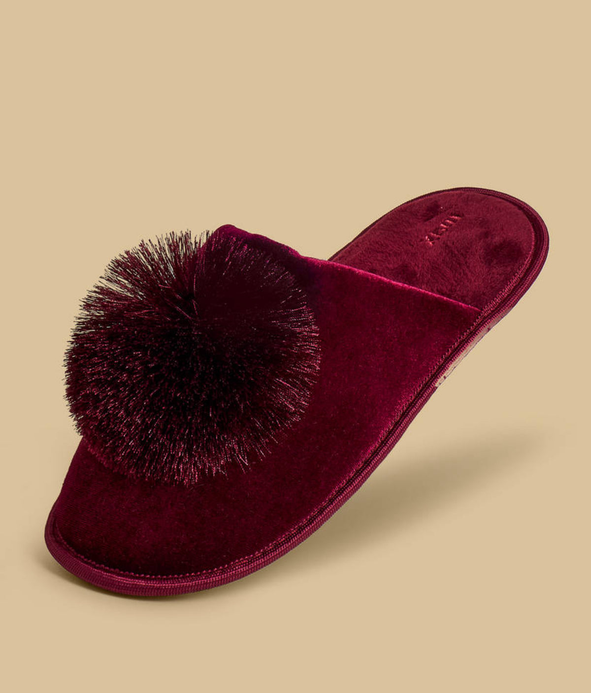 Pom Pom Accent Bedroom Mules