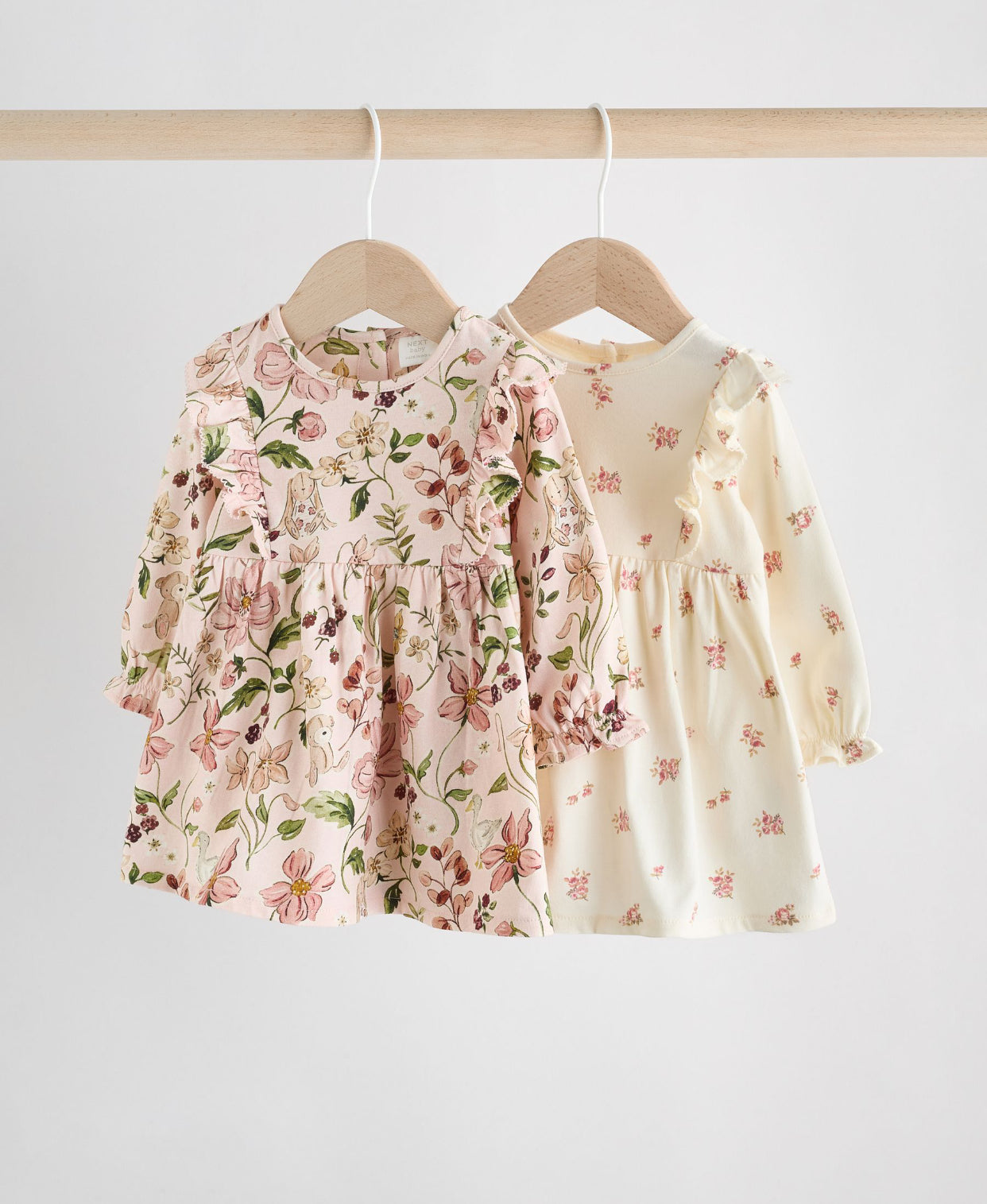 Pink Floral/ Cream Ditsy Baby Jersey
Dresses 2 Pack
