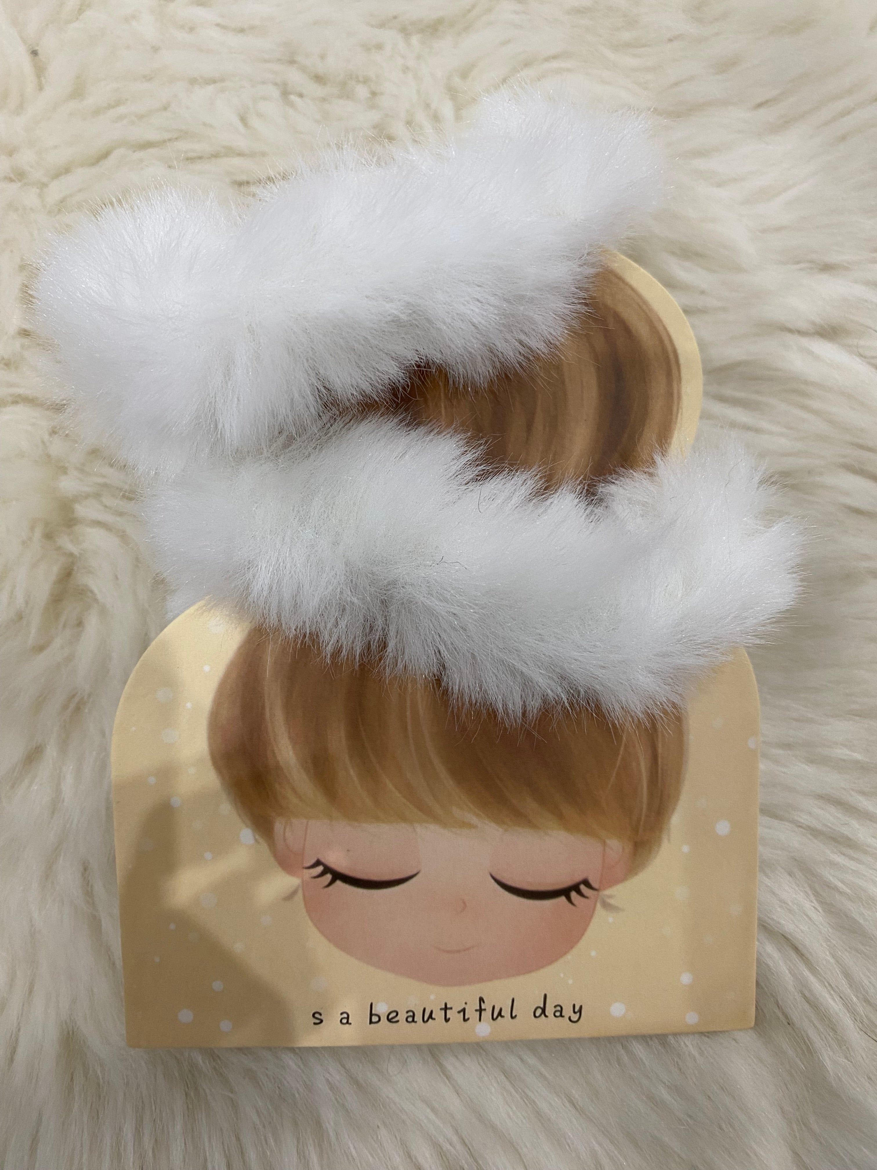 2pcs fluffy hair scrunchies