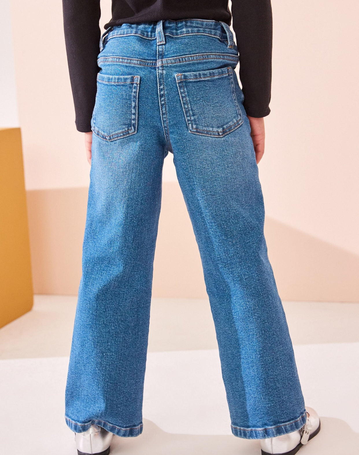 Mid Blue Denim Flare Jeans