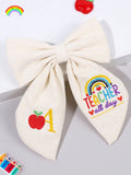 1pc Letter Embroidered Hair Clip