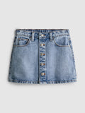 Popper Denim Skirt