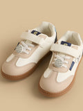 Stitch Print Sports Shoes with Hook and Loop Closure