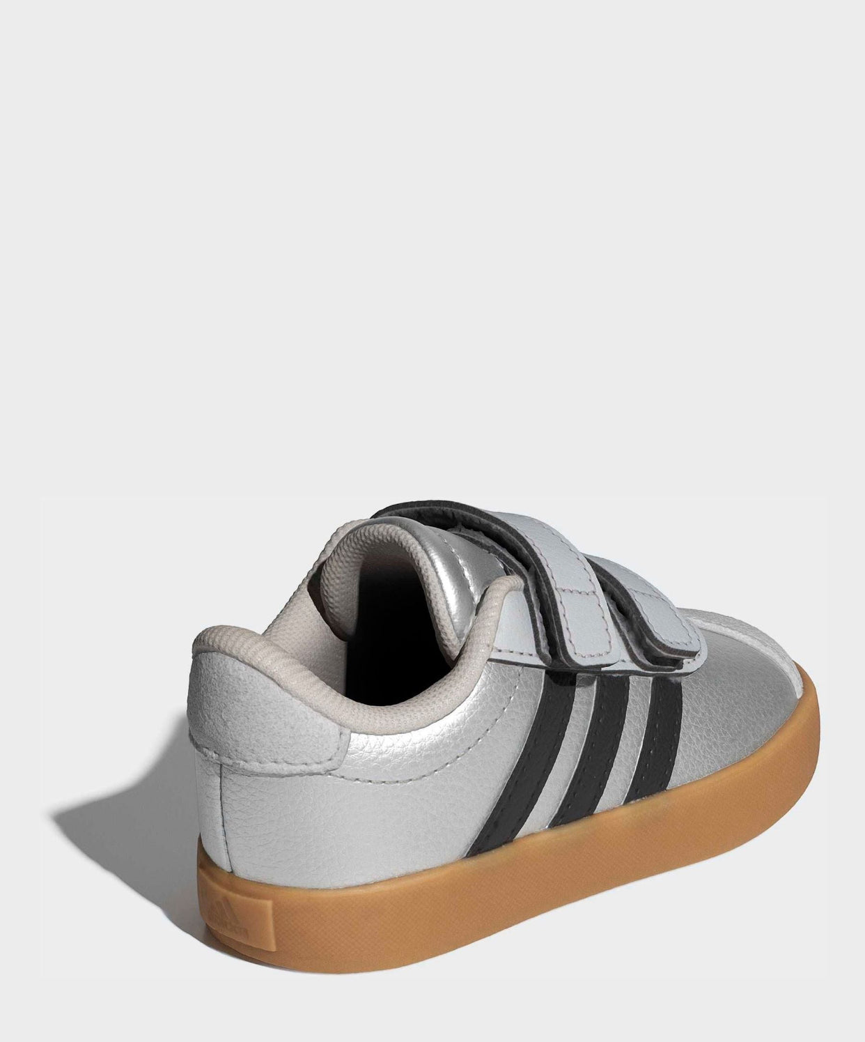 adidas Grey VL Court 3.0 Hook and Loop Infant Trainers