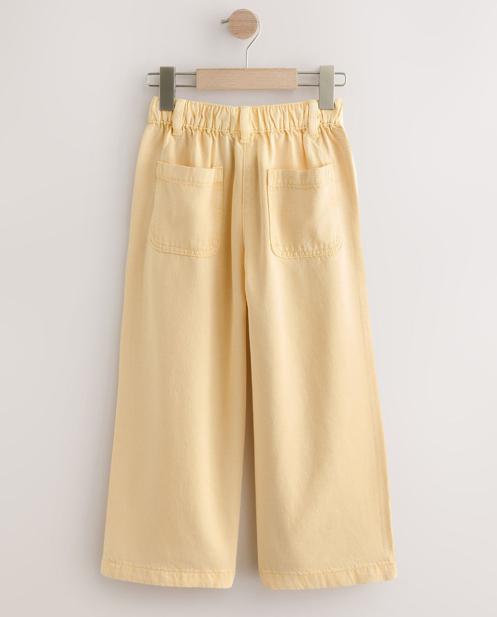 Lemon Yellow Pull On Wide Leg Trousers