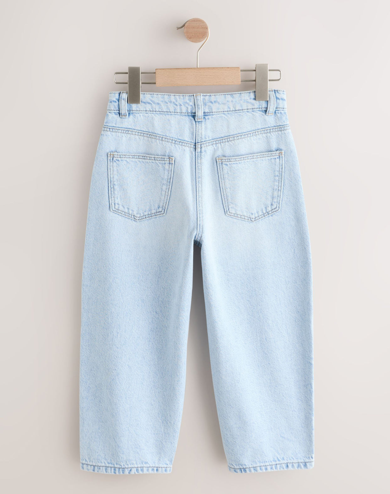 Denim Light Wash Barrel Jeans